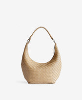 Gewebte Ledertasche Maja Bembien in Caramel