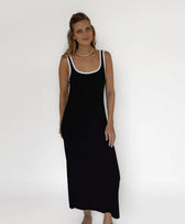 Kleid MIIA RIB DRESS Pura in Schwarz