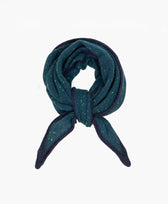Foulard aus Kaschmir Oats & Rice in Petrol / Blau