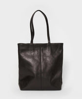 Lederrucksack Ledertasche 3 in 1 Tote Bag Park in Schwarz