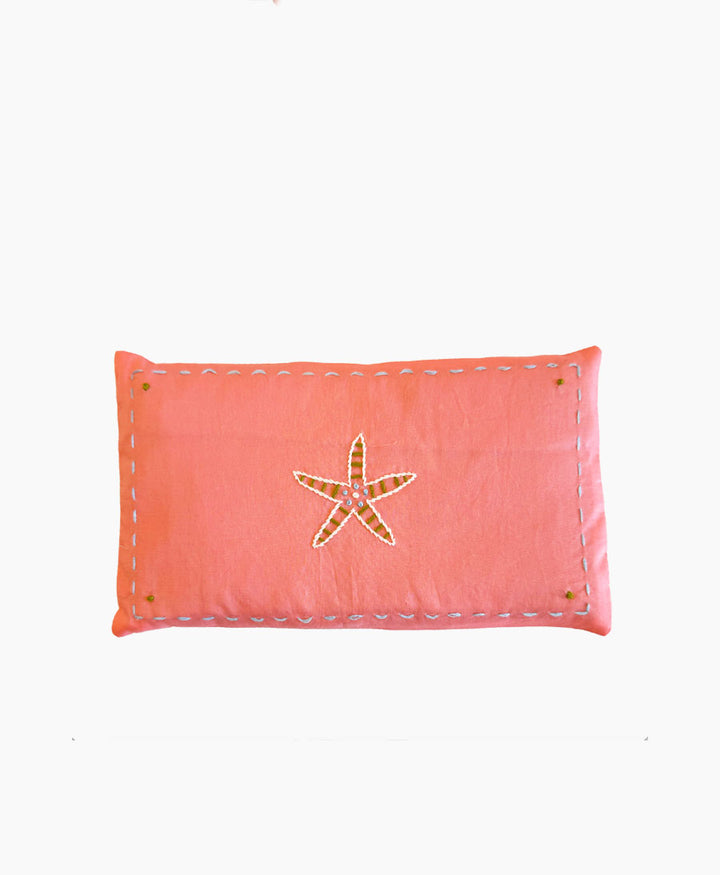Augenkissen "Eye Pillow RAHA Embroidery Seastar" - Coral