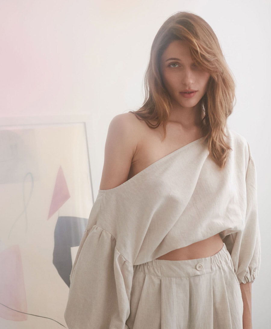 Bluse "Boho Blouse" - Natural