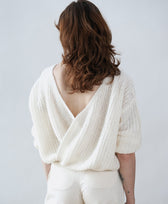 Strick-Wickelcardigan Vega Jungle Folk in Ivory
