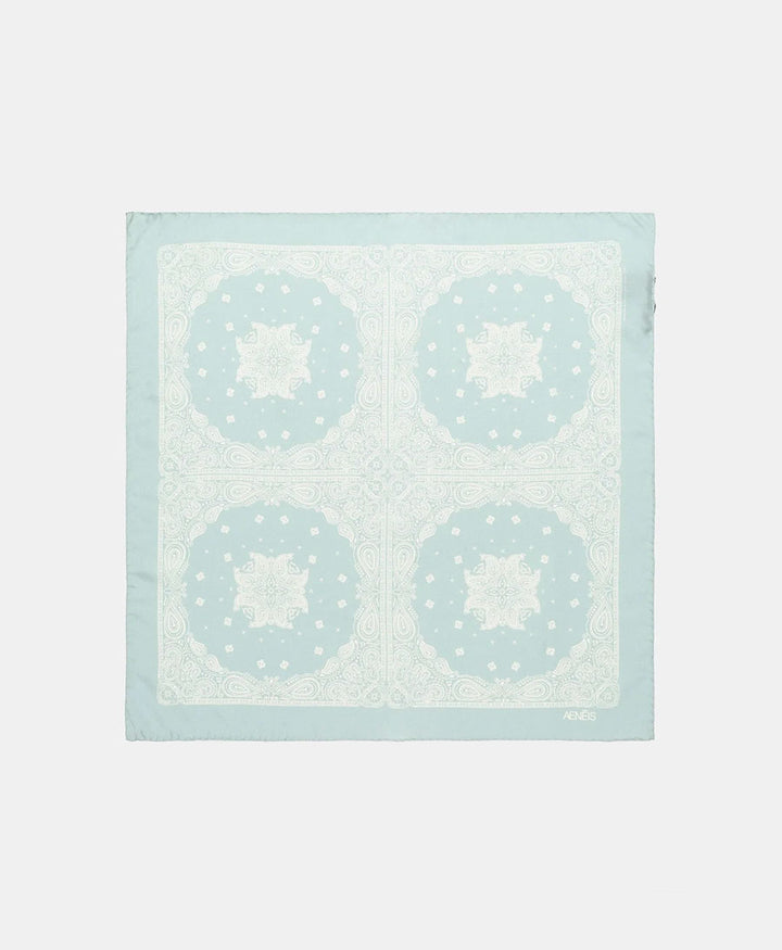 Seiden-Foulard "Minimal Bandana Silk Scarf" - Celadon
