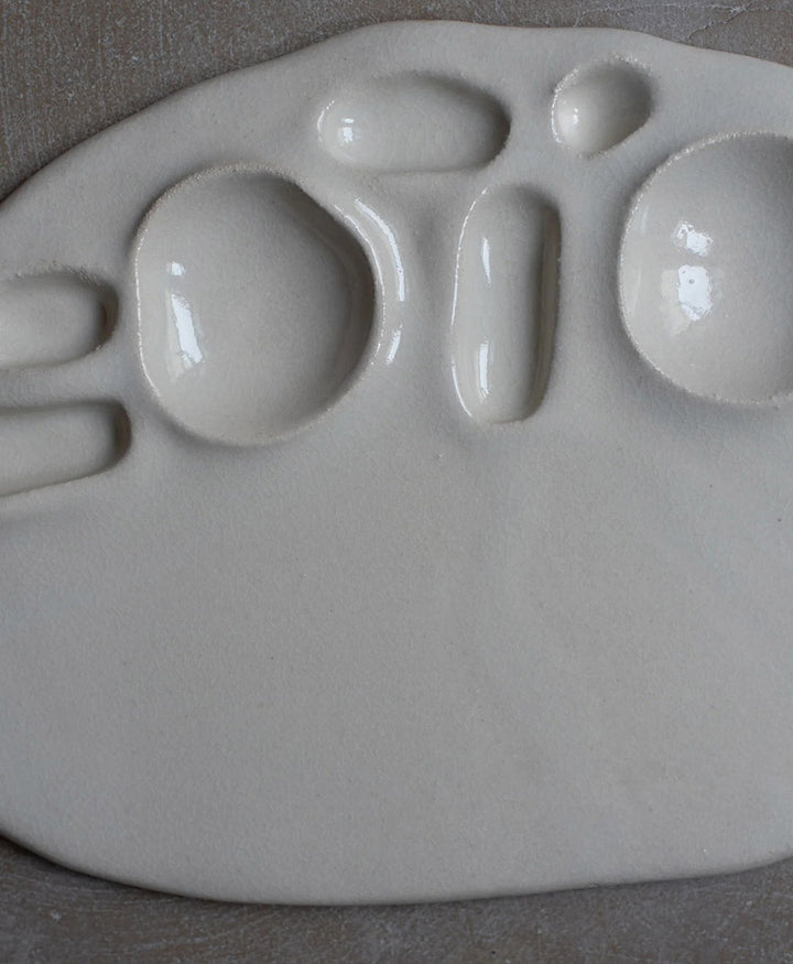 MEGA SNACK PLATE - White / Beige
