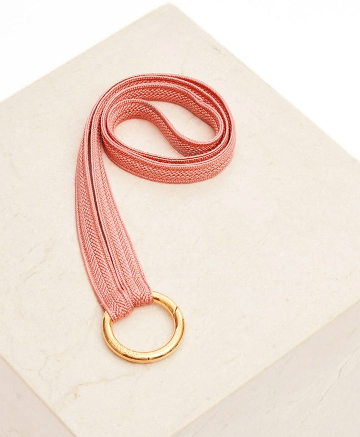 Schlüsselband vergoldeter Karabiner - Flamingo