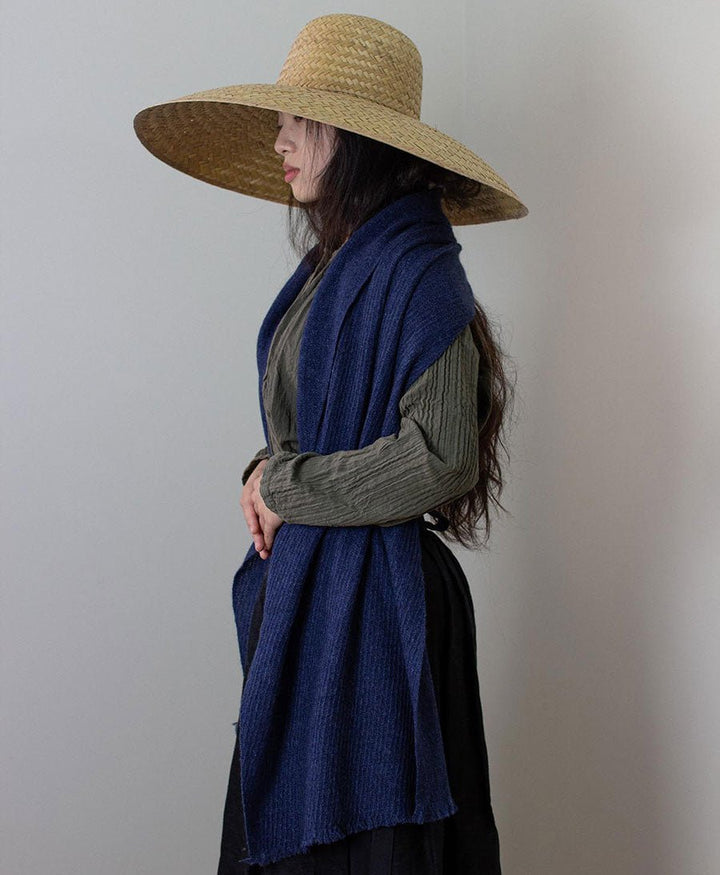 Schal / Halstuch aus Kaschmir (plain) - blau - Oats &amp; Rice - clomes