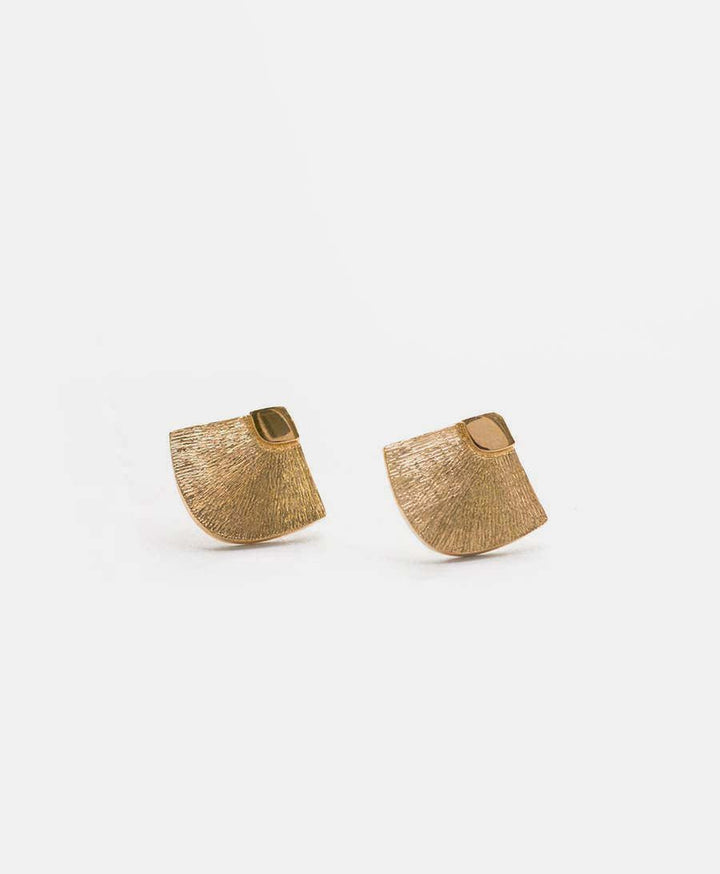 Abanicos Ohrstecker vergoldet - V Design Lab - clomes