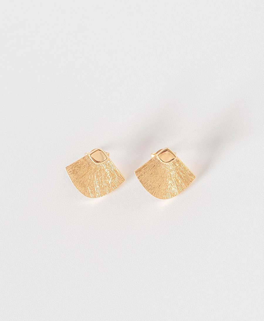 Abanicos Ohrstecker vergoldet - V Design Lab - clomes