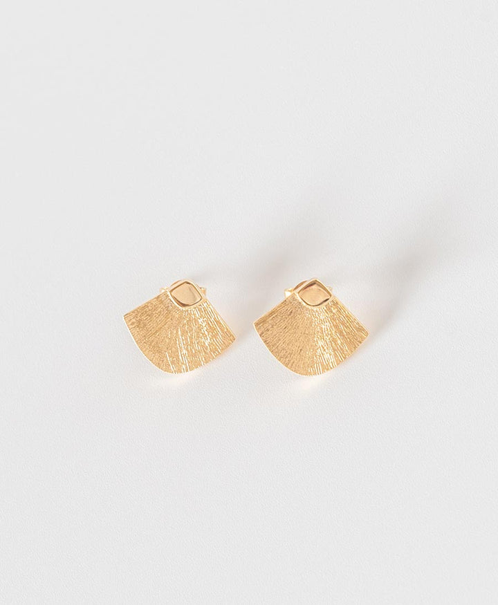 Abanicos Ohrstecker vergoldet - V Design Lab - clomes