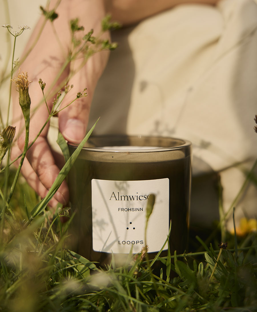 Duftkerze "Almwiese" - 100% natürlich - 75g