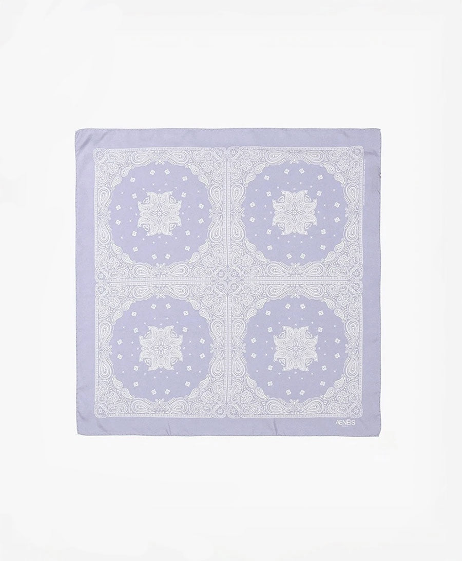 Seiden-Foulard "Minimal Bandana Silk Scarf" - Lavanda