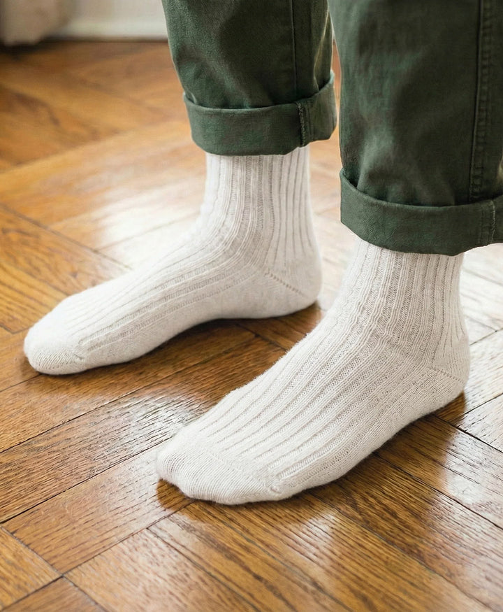 Socken Seide &amp; Wolle - Sand