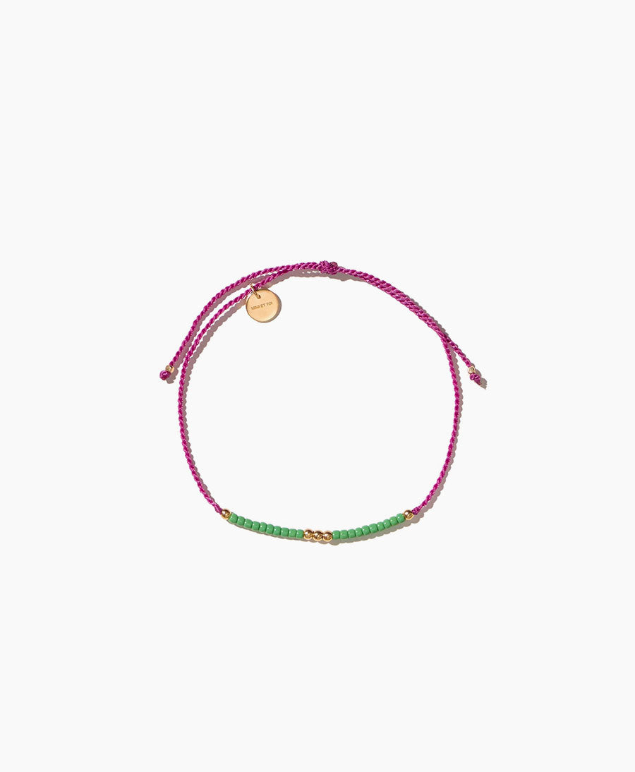 Farbiges Bracelet - Flori Purple Green