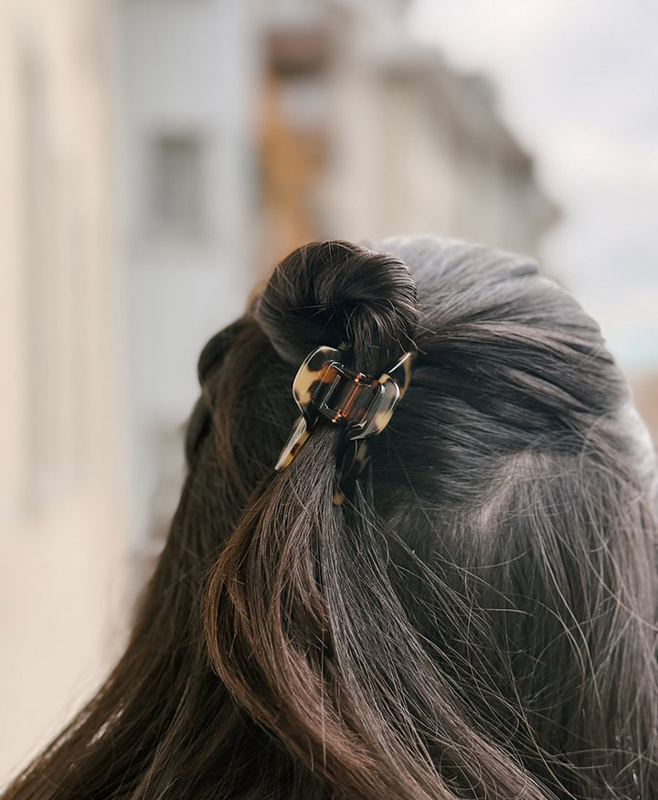 Haarklammer CARLA (S) aus Acetat - Tortoise