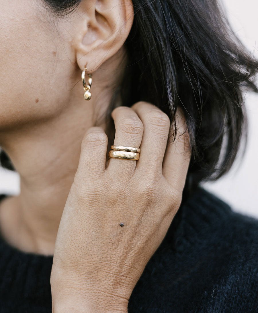 Breiter Fingerring LOU - Vermeil - Clomes - clomes
