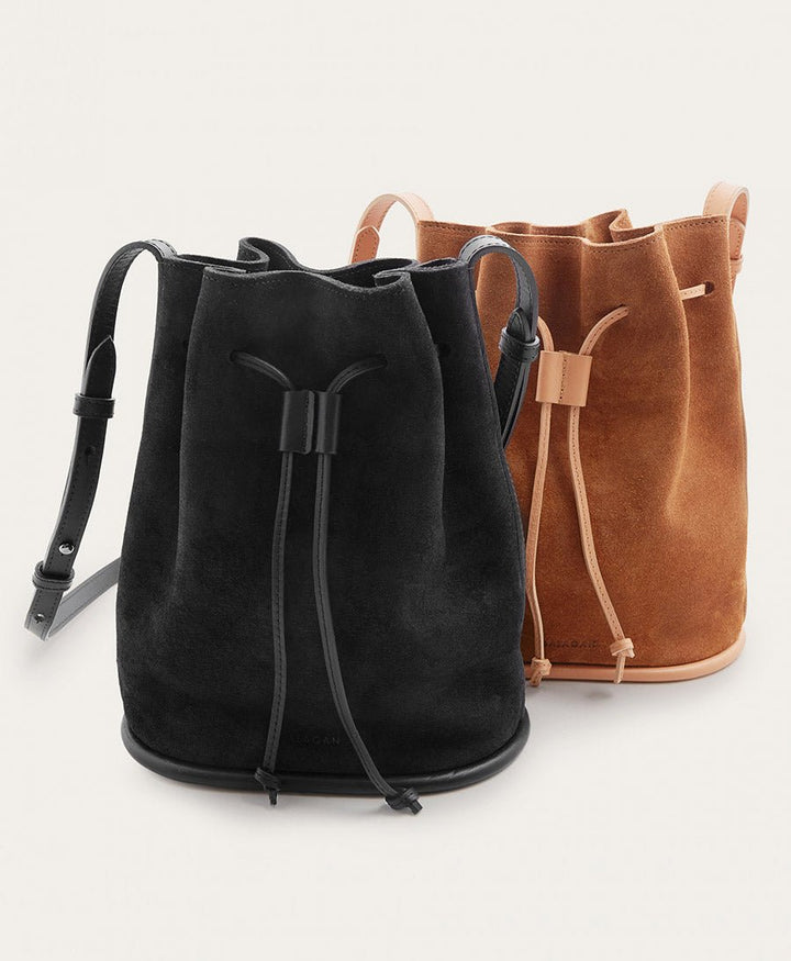 Bucket Bag aus Leder "Dli" - Velvet - Schwarz - Balagan - clomes
