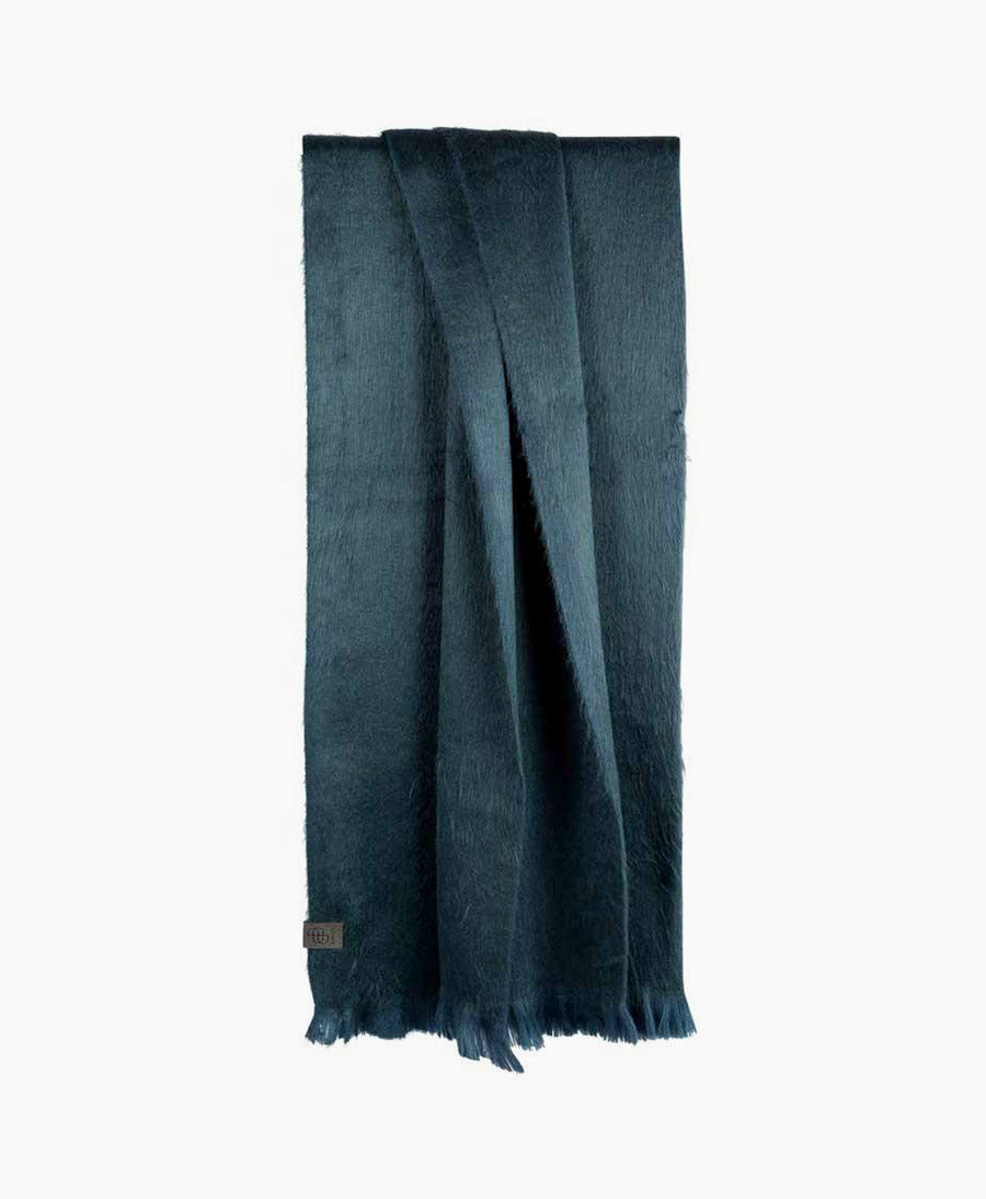 Halstuch Alpaka Schal - Solid Steel Blue