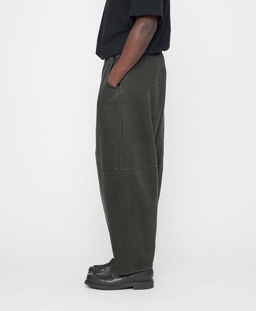 Stoffhose Elastic Panel Barrel Trouser - Washed Black