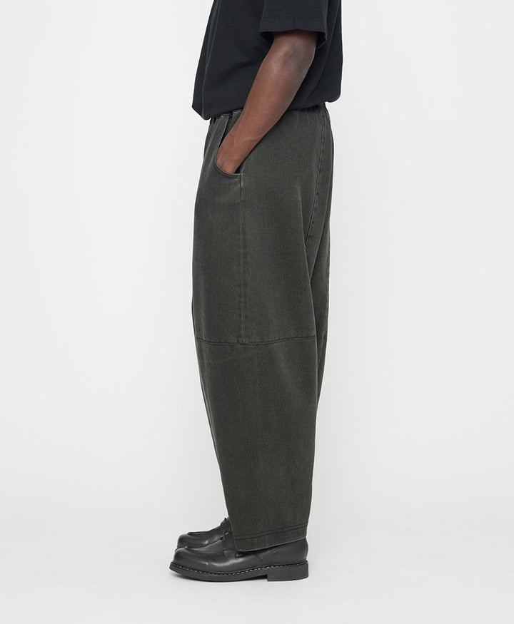 Stoffhose Elastic Panel Barrel Trouser - Washed Black
