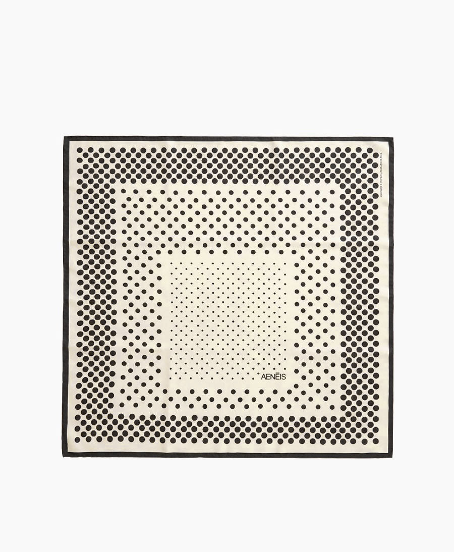 Seiden-Foulard "Albers Pois Silk Scarf" - Gesso