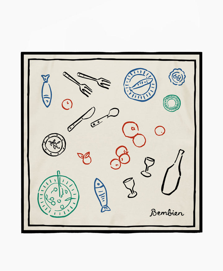 Seiden-Foulard "Tableau Scarf" - Multi