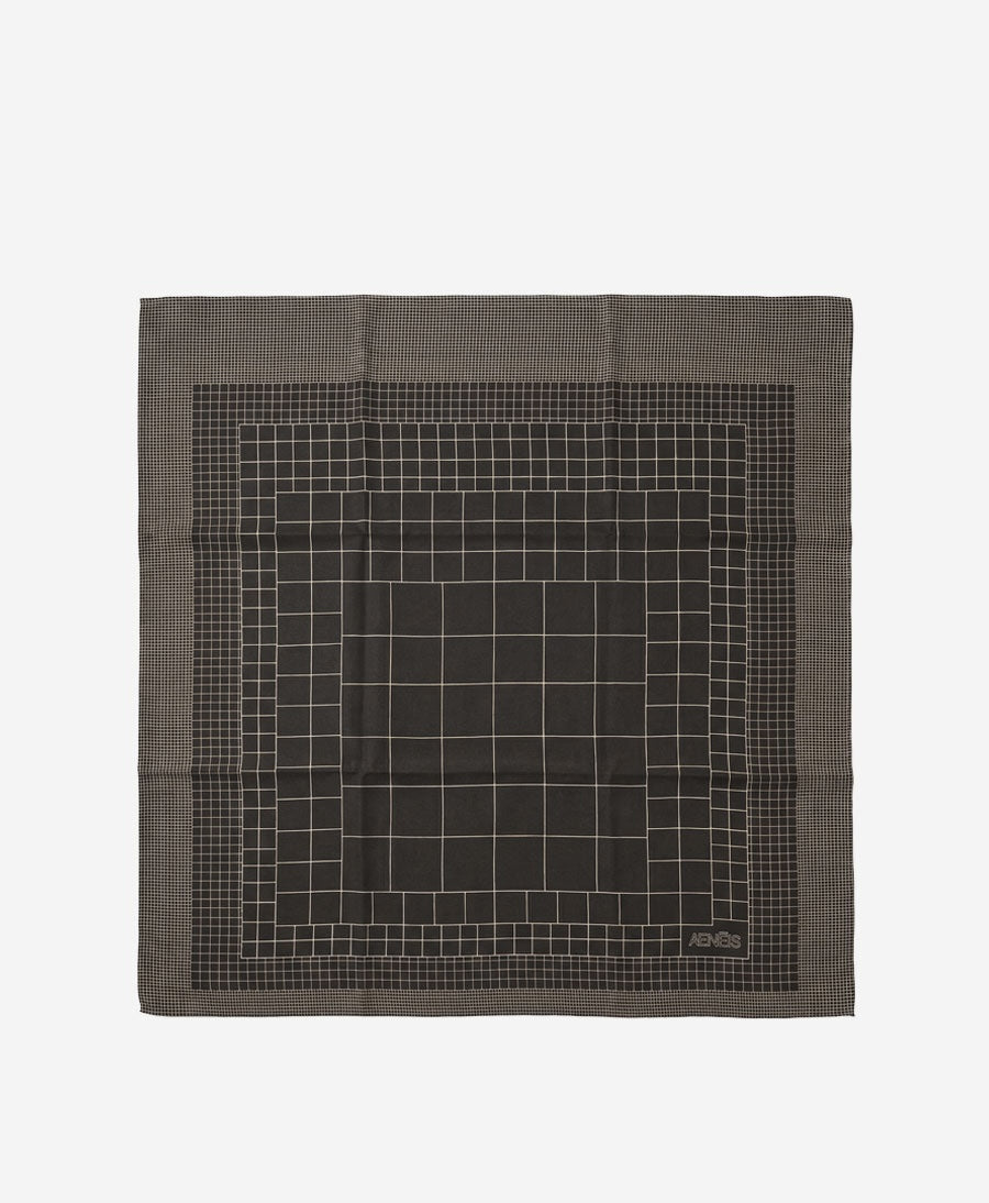 Seiden-Foulard "Carré Silk Scarf" - Anthrazit