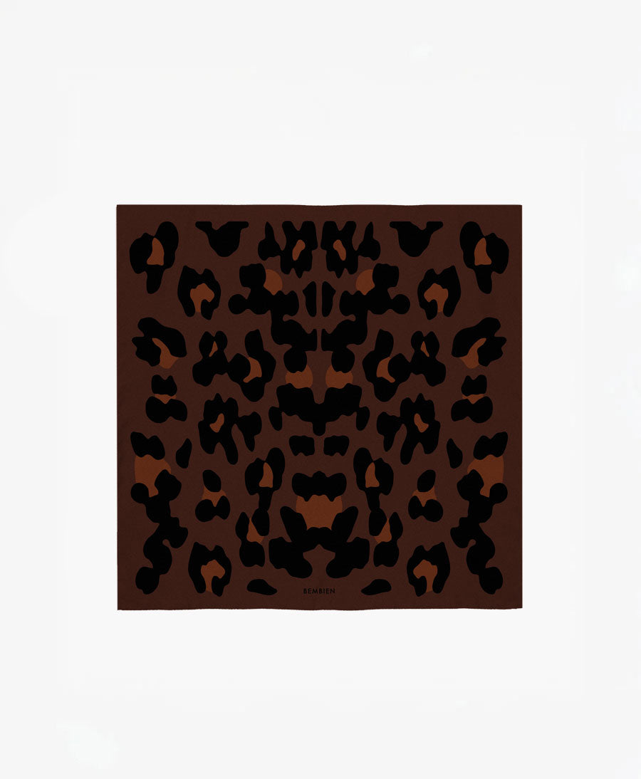 Seiden-Foulard "Sahara Scarf" - Espresso