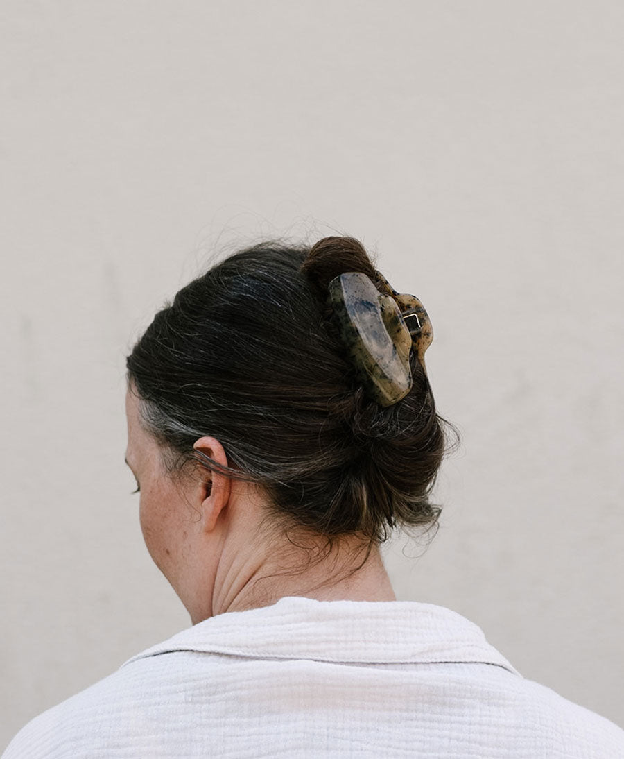 Haarklammer LIVA - Sandgrau Tortoise