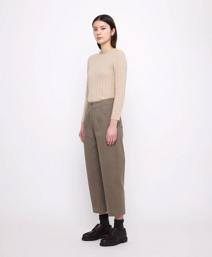 Stoffhose Signature Curved Leg Trouser - Umber - 7115 by Szeki - clomes