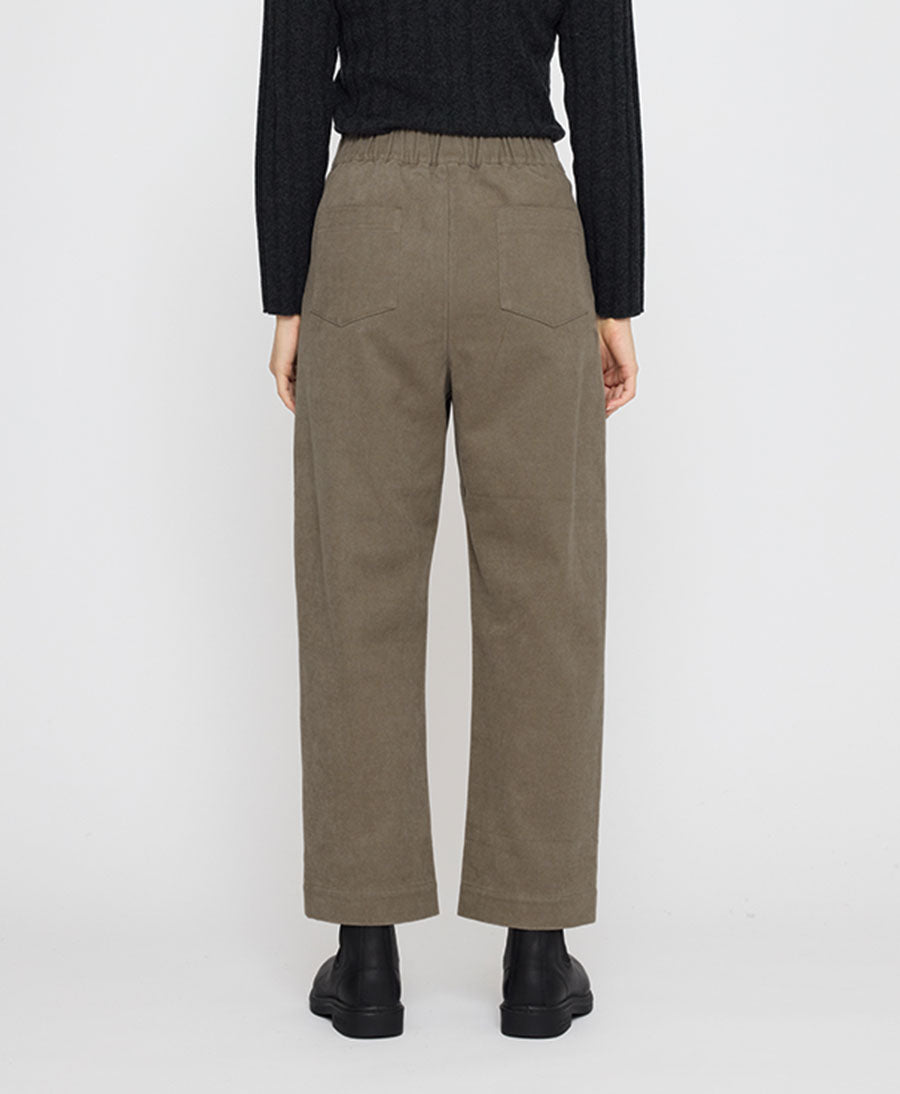 Stoffhose Signature Curve Legged Trouser Brushed Edition - Umber