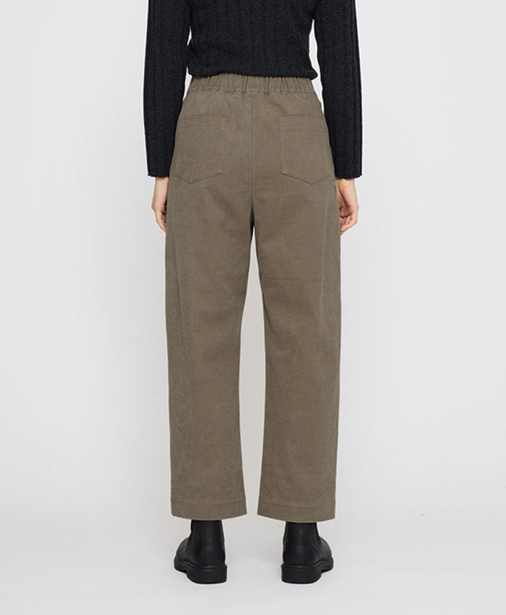 Stoffhose Signature Curve Legged Trouser Brushed Edition - Umber