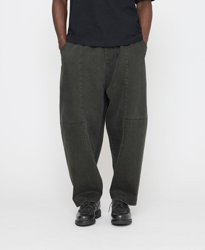 Stoffhose Elastic Panel Barrel Trouser - Washed Black