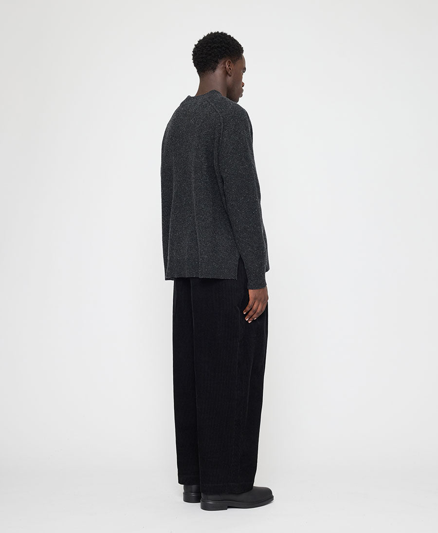 Strickpullover Roll Seam Sweater - Anthrazit (gesprenkelt)