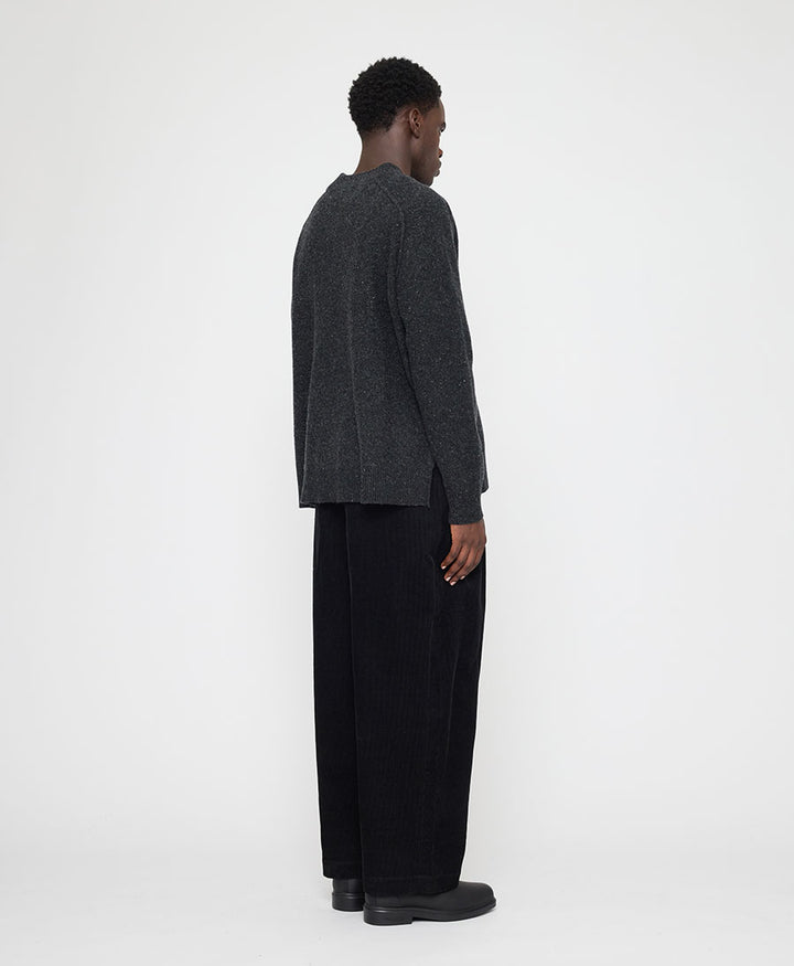 Strickpullover Roll Seam Sweater - Anthrazit (gesprenkelt)