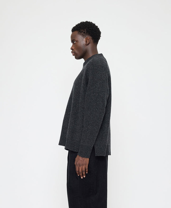 Strickpullover Roll Seam Sweater - Anthrazit (gesprenkelt)