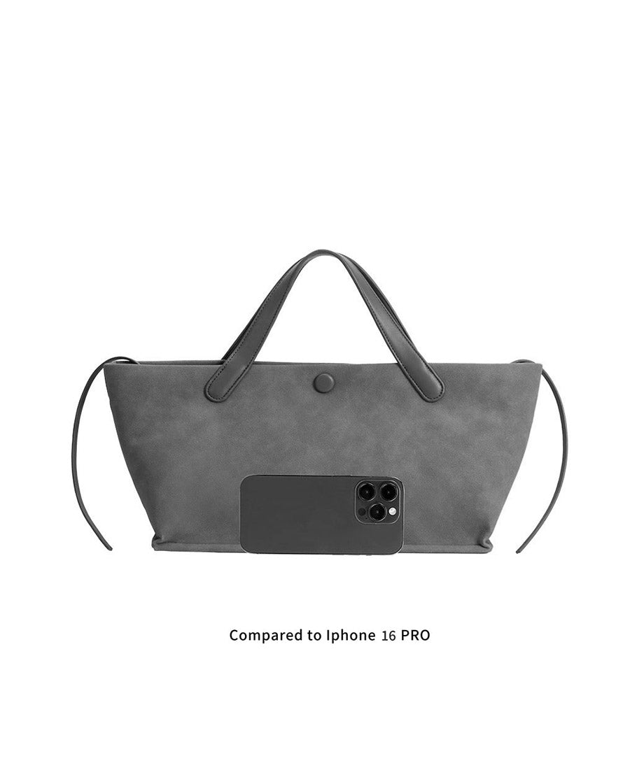 Handtasche JIL aus veganem Leder - Dunkelbraun Suede