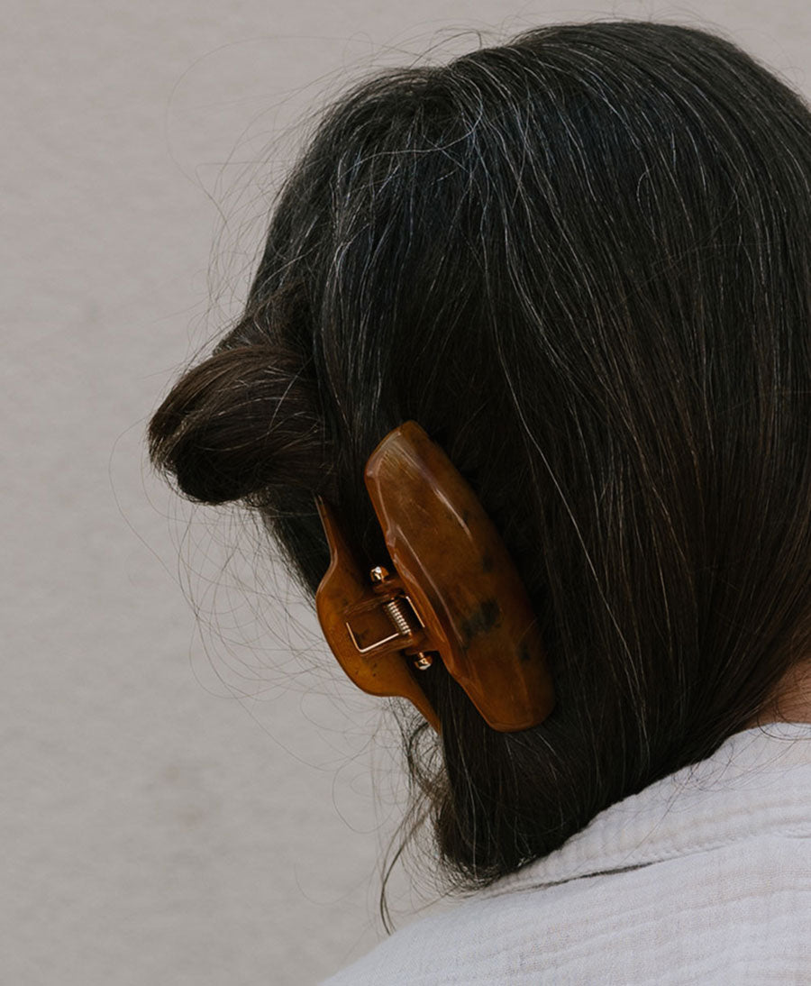 Haarklammer LIVA - Cognac Tortoise