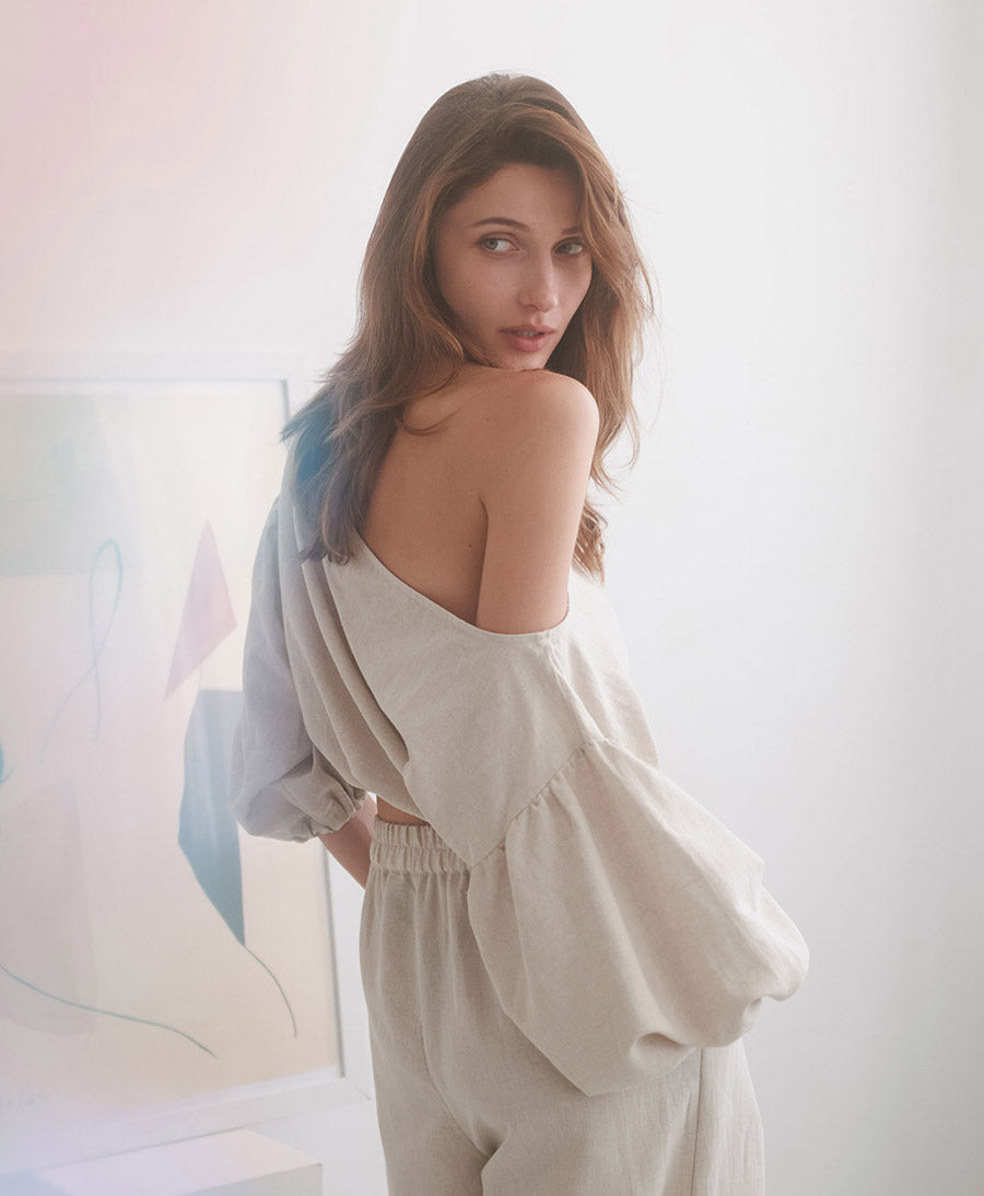 Bluse "Boho Blouse" - Natural