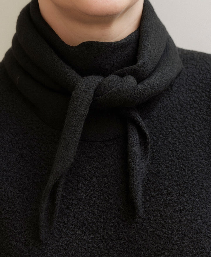 Triangel-Strickschal / Bandana aus Kaschmir - Schwarz