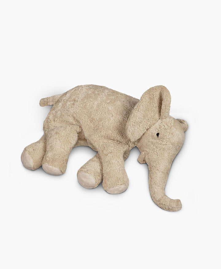 Elefant (gross) Kuscheltier &amp; Wärmekissen - Beige