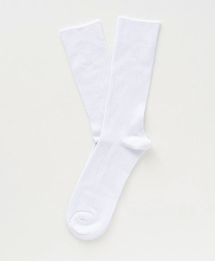 Socken Bio-Baumwolle - Feine Streifen - Weiss