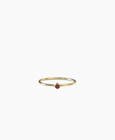 Fingerring schmal rubinroter Stein LISA Clomes in Vermeil