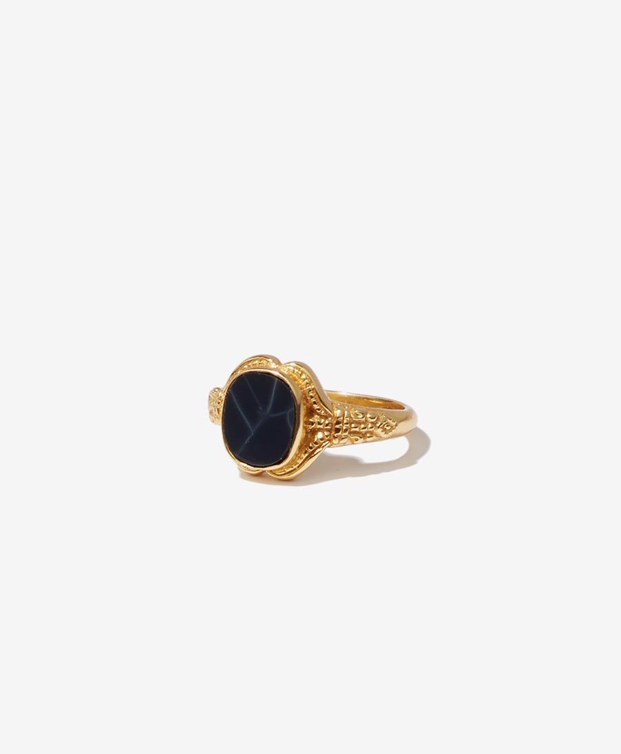 Fingerring mit eingefasstem Stein - Laisser - MIMI ET TOI - clomes