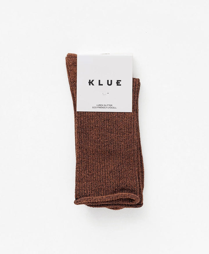 Glitzer Socken Lyocell - Braun