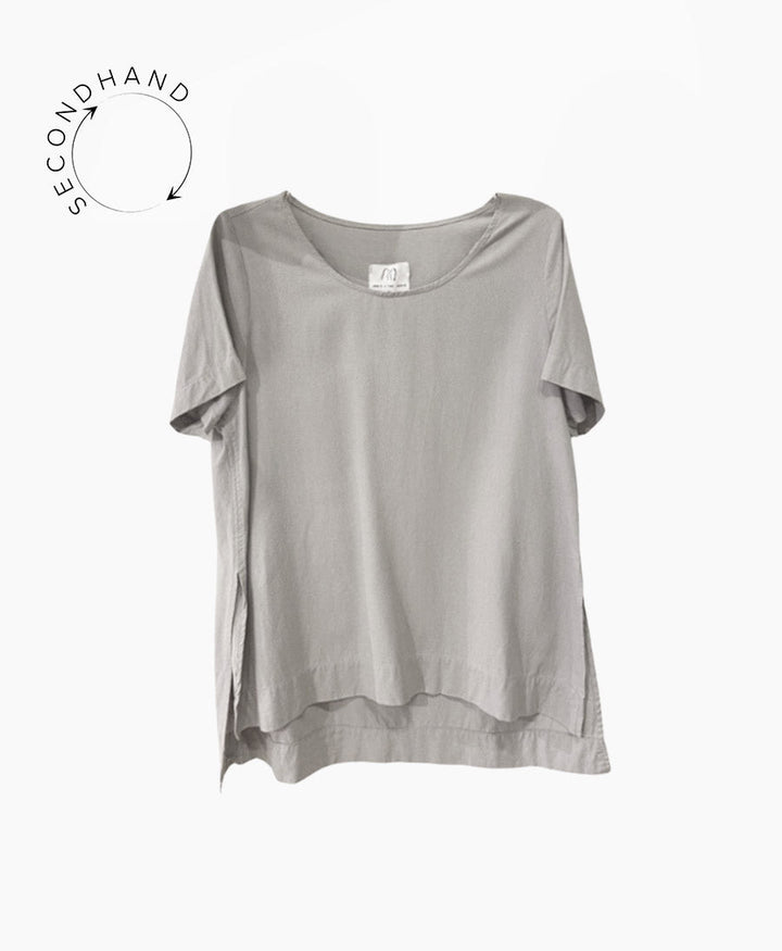 Graues Split Top aus Bourette - Secondhand - Jamie &amp; the Jones - clomes