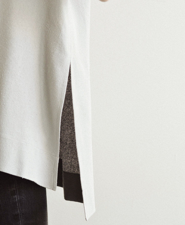 Graues Split Top aus Bourette - Secondhand - Jamie &amp; the Jones - clomes