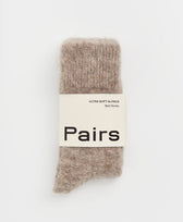 Socken Weiche Alpaka Plain Pairs in Greige