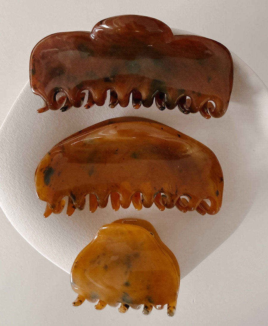 Haarklammer MIRA - Mahagoni Tortoise