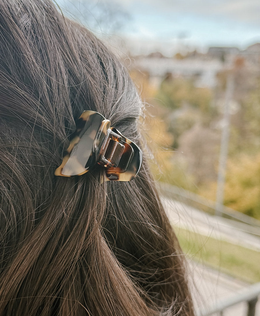 Haarklammer CHIARA (S) aus Acetat - Tortoise